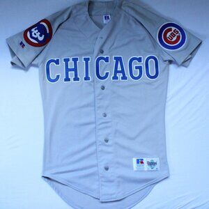 vintage chicago cubs official mlb sewn jersey by russell